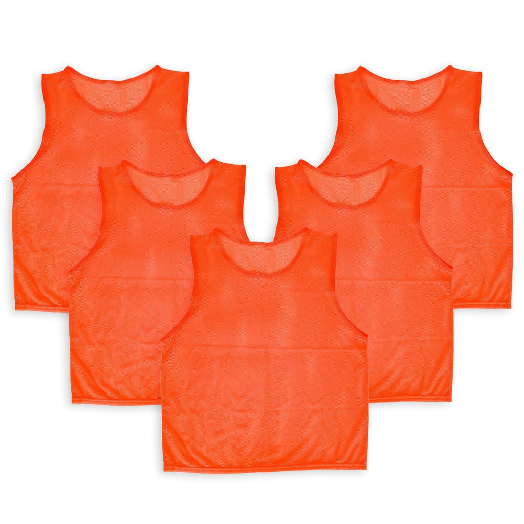 5Pcs Mesh Scrimmage Vests Soccer Basketball Team Training Pinnies Jerseys Shirt Adult Plus Size