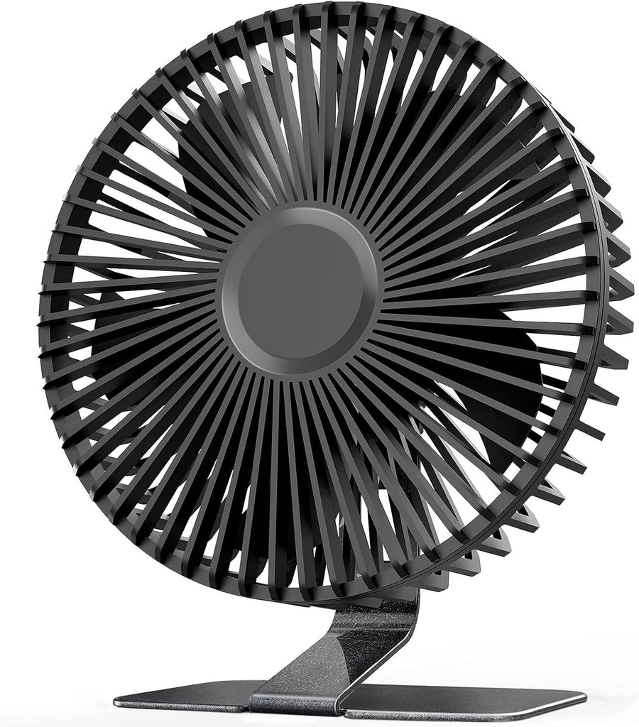 6-inch USB Small Desk Fan, 4 Speeds, Ultra-quiet, 90° Adjustment for Better Cooling, Portable Mini Powerful Desktop Table Fan, Personal Fan for Home Office, Metal Base
