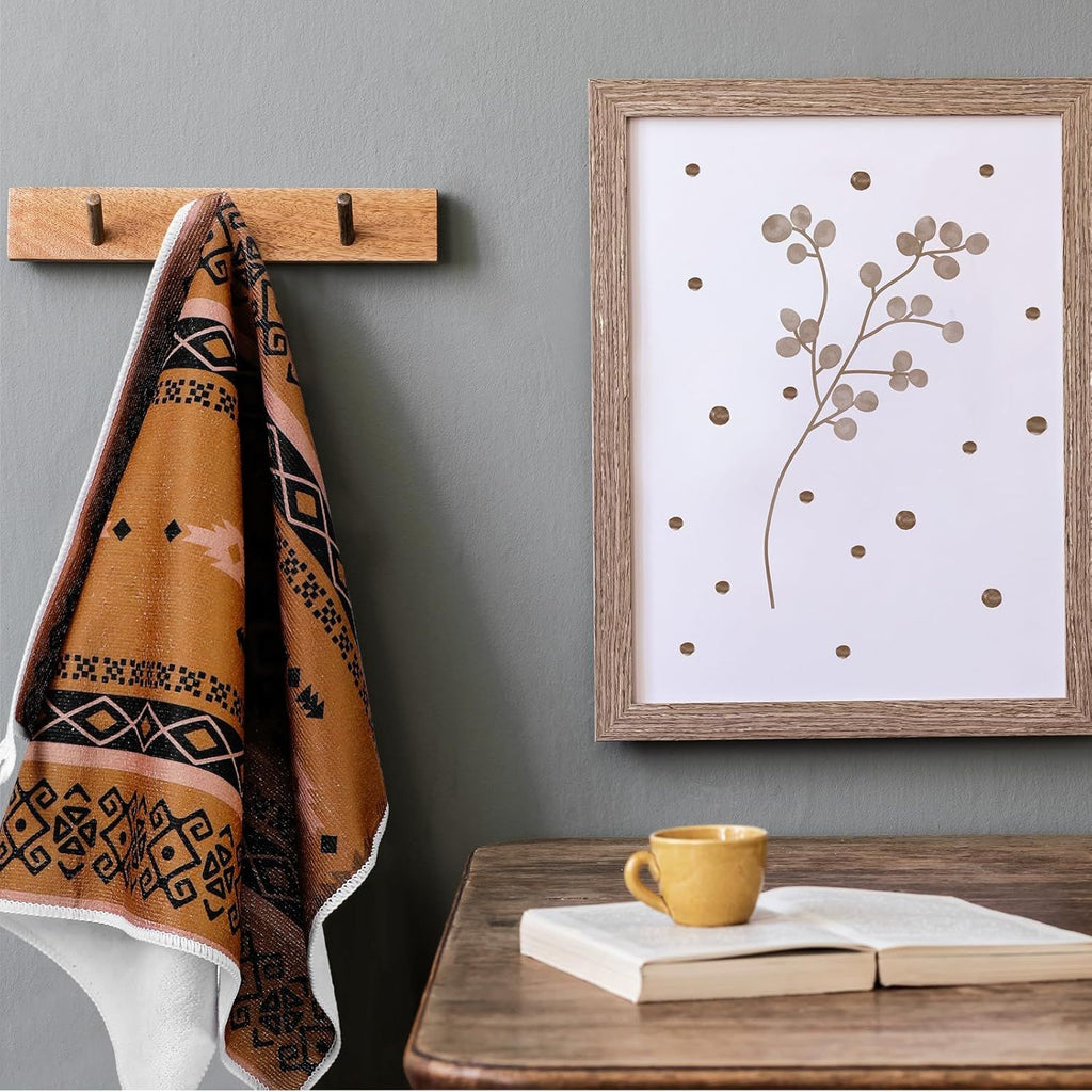 6 Pack Decorative Kitchen Towels Sets Hand Dish Towels for Kitchen Farmhouse Bathroom Tea Cloth for Home Supplies 16" x 24"(Brown,Aztec)