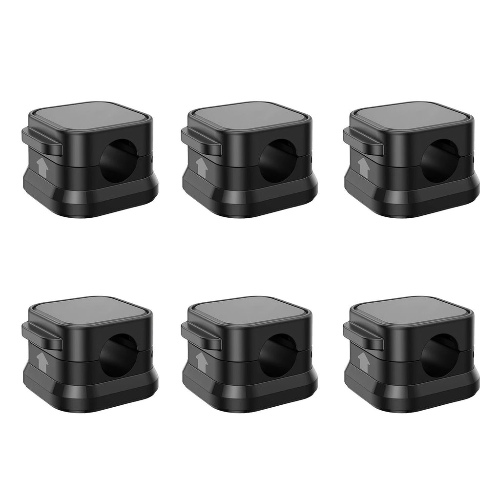 6 Pack Magnetic Cable Clips Magnetic Cord Organizer Adhesive Wire Holder For Home Office Car Desk Nightstand Wall