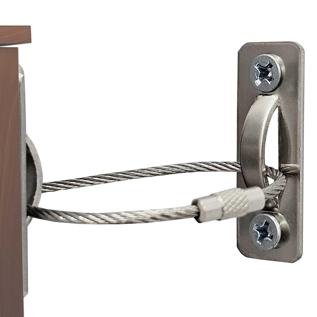 6 Sets Anti Tip Furniture Anchors for Baby Proofing, Earthquake Straps, Furniture Secure to Wall Anchors, Childproof and Home Safety