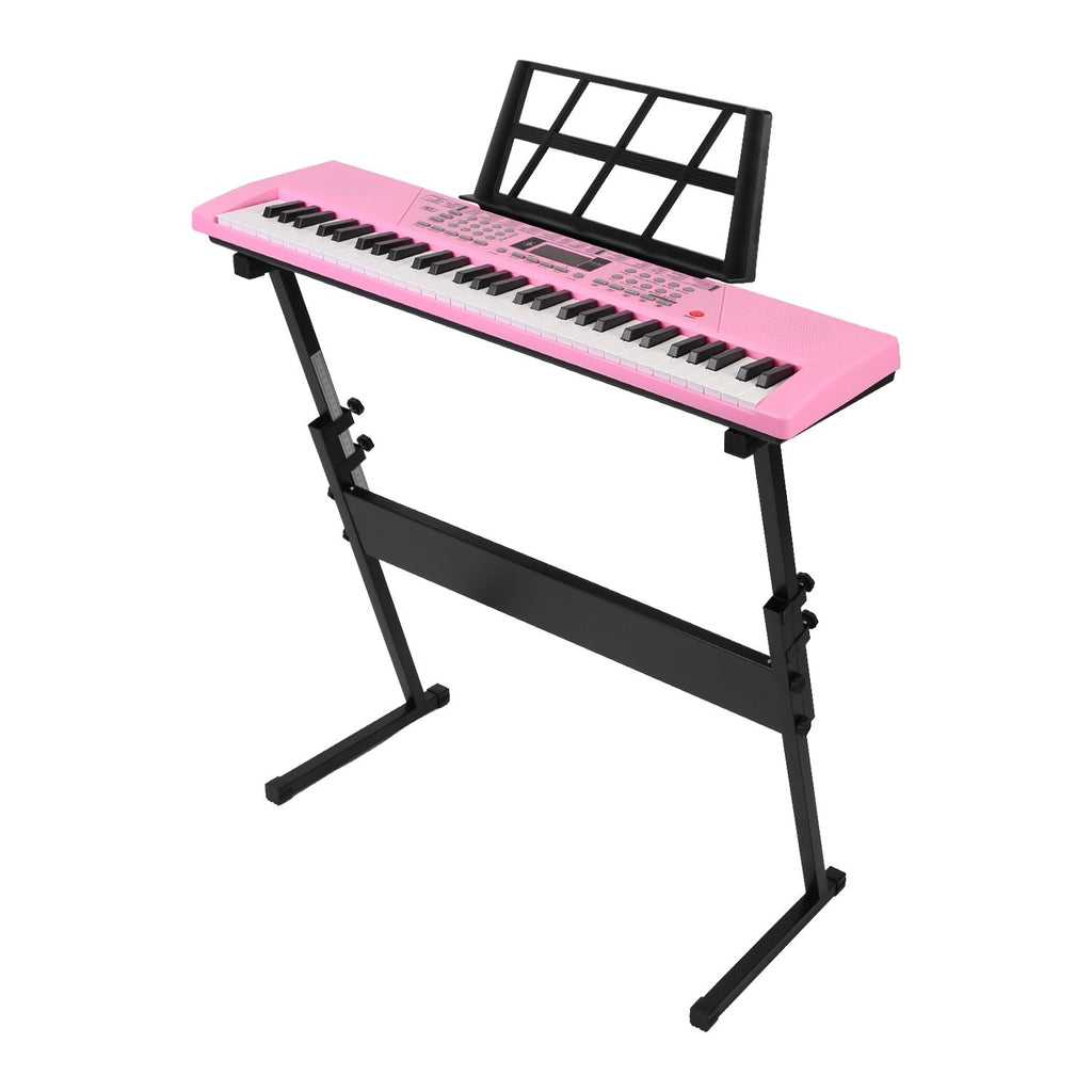 61 Keys Digital Music Keyboard Electric Piano Electronic Musical Instrument Kids Learning Keyboard with Microphone Stand for 3-12 Year Old Kids Girls Boys