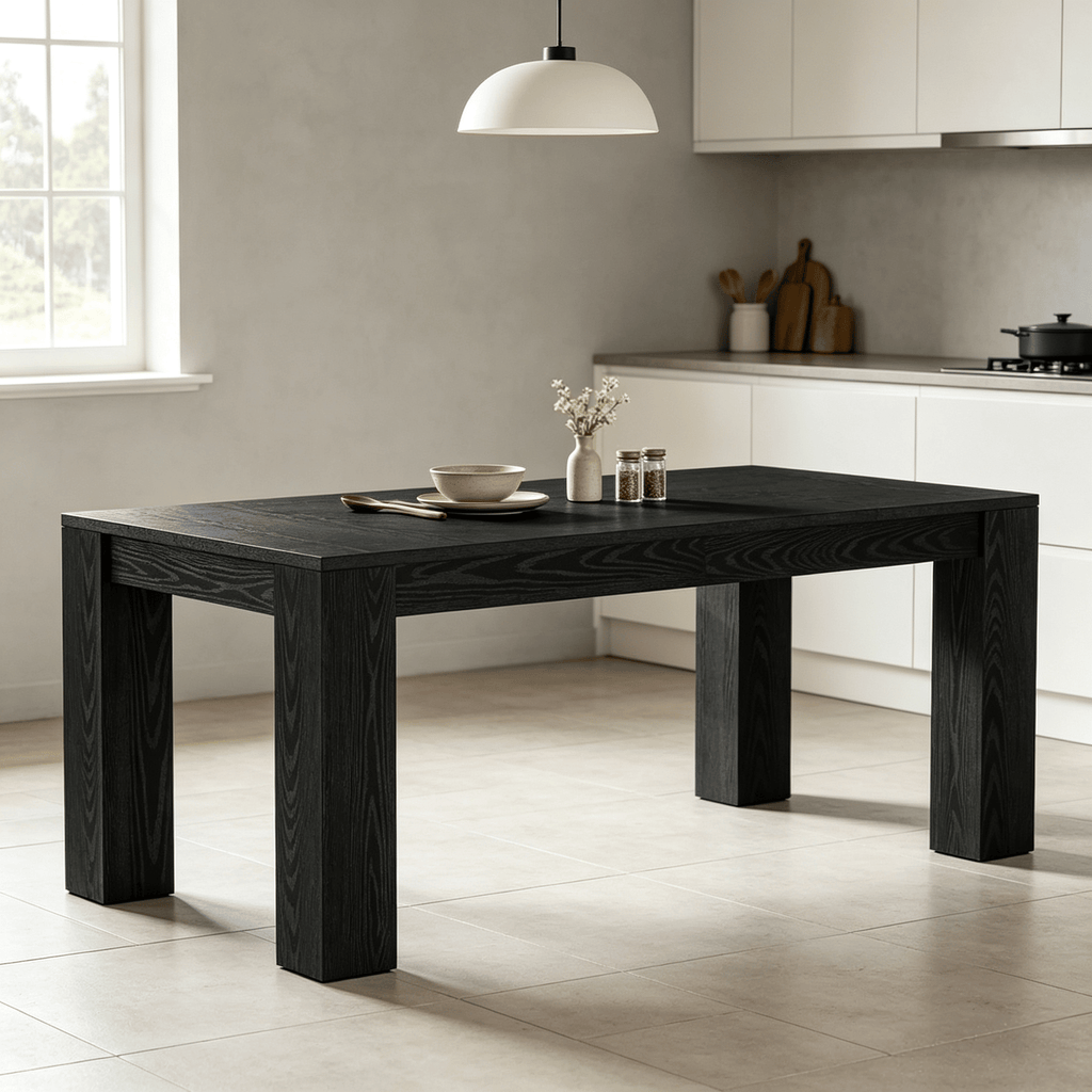 63" Farmhouse Kitchen Dining Table - Casual Country Style for 4 to 6 People