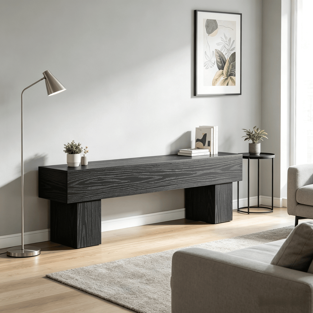 63" Farmhouse TV Stand Media Console Table Entertainment Center for Living Room Country Style Wood Grain Finish