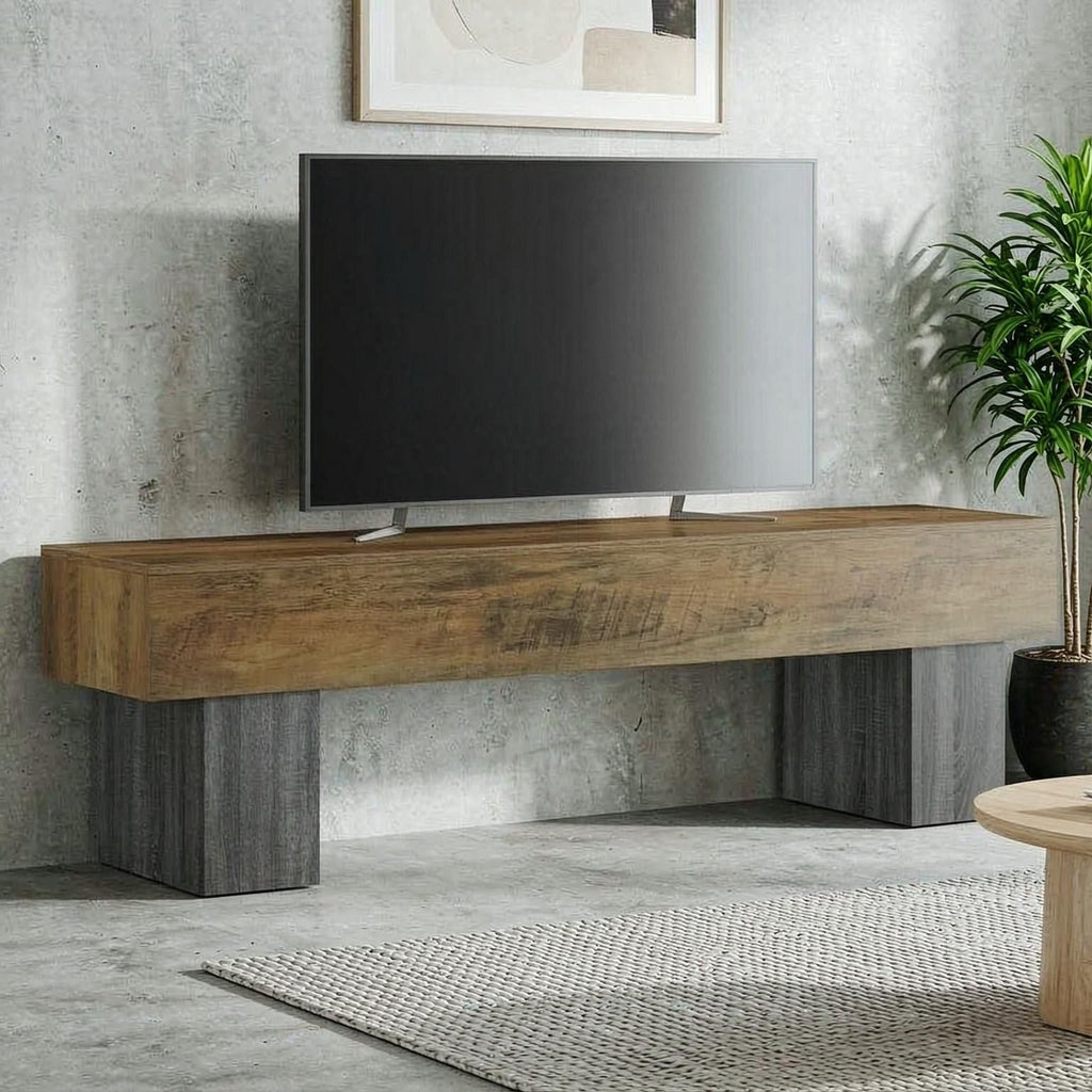 63" Farmhouse TV Stand Media Console Table Entertainment Center for Living Room Country Style