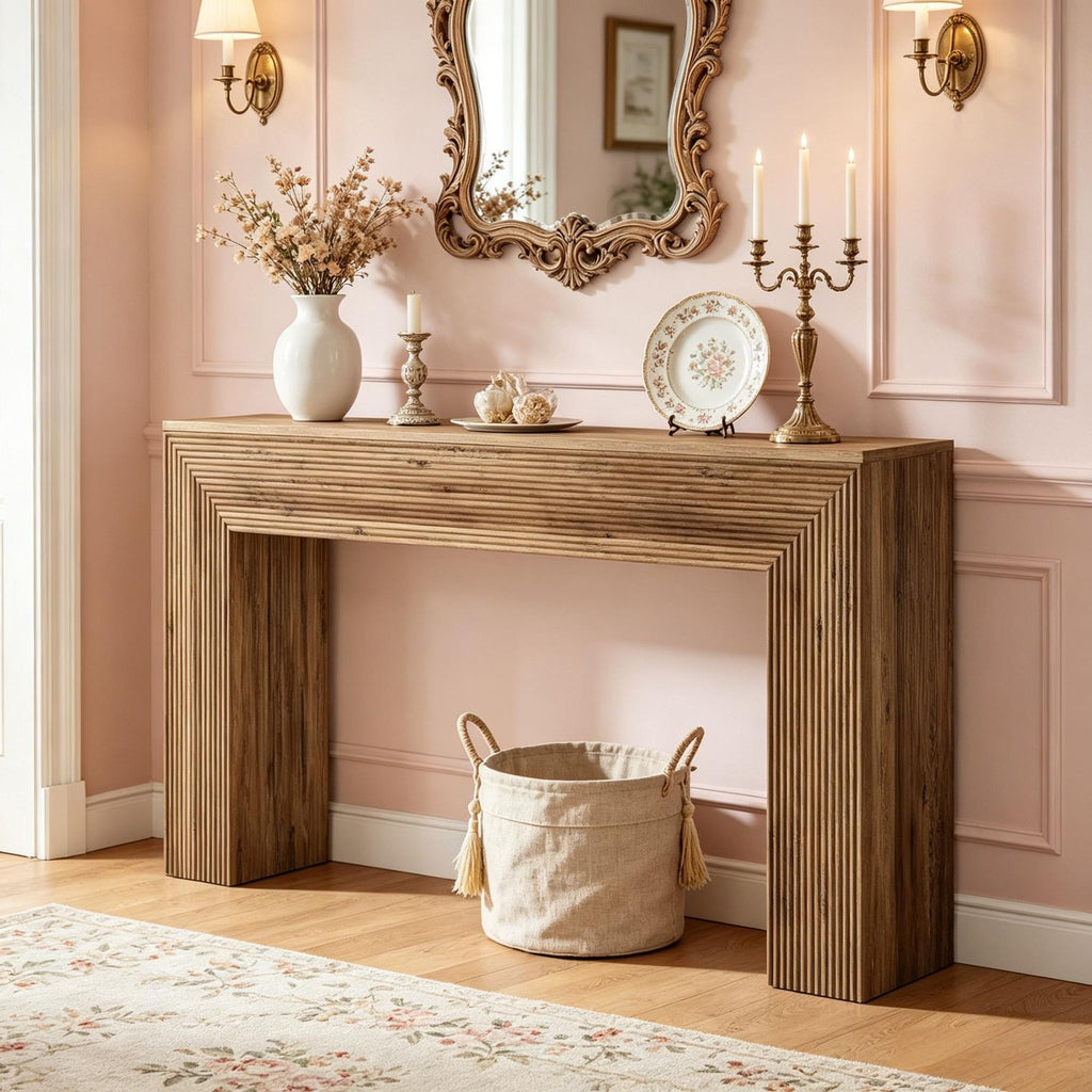 63" Rustic  Console Table for Entryway behind Couch Living Room DecorativeTable