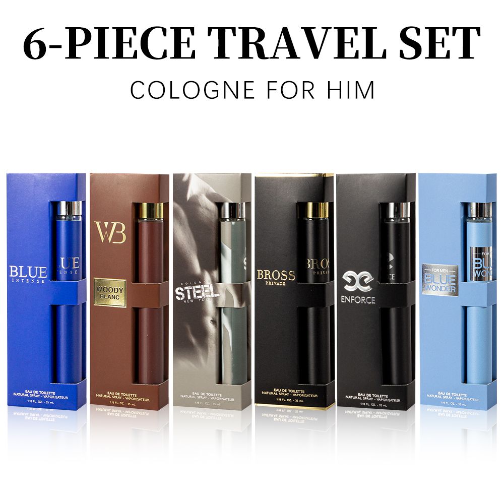 6pcs Set, 1.18fl.oz/35ml Each Bottle, Men's Eau De Toilette Spray, Long-Lasting Perfume, 6 Different Scent, Perfect for Dating, Daily Life, Parties, Gift Giving