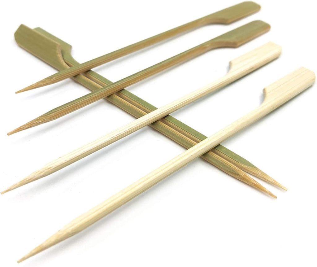 7 inch Bamboo Paddle Picks Skewers Toothpicks for Cocktail ,Appetizers ,Fruit ,Sandwich ,Barbeque Snacks. Wood pick More Size Choices 3.5''/ 4.7''/ 7''/ 10'' (Pack of 100)