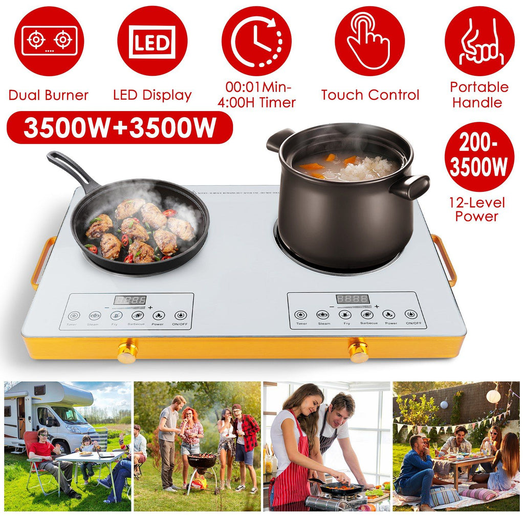 7000W Electric Double Ceramic Stove/ 3500W Electric Single Ceramic Stove Options 3 Colors Available
