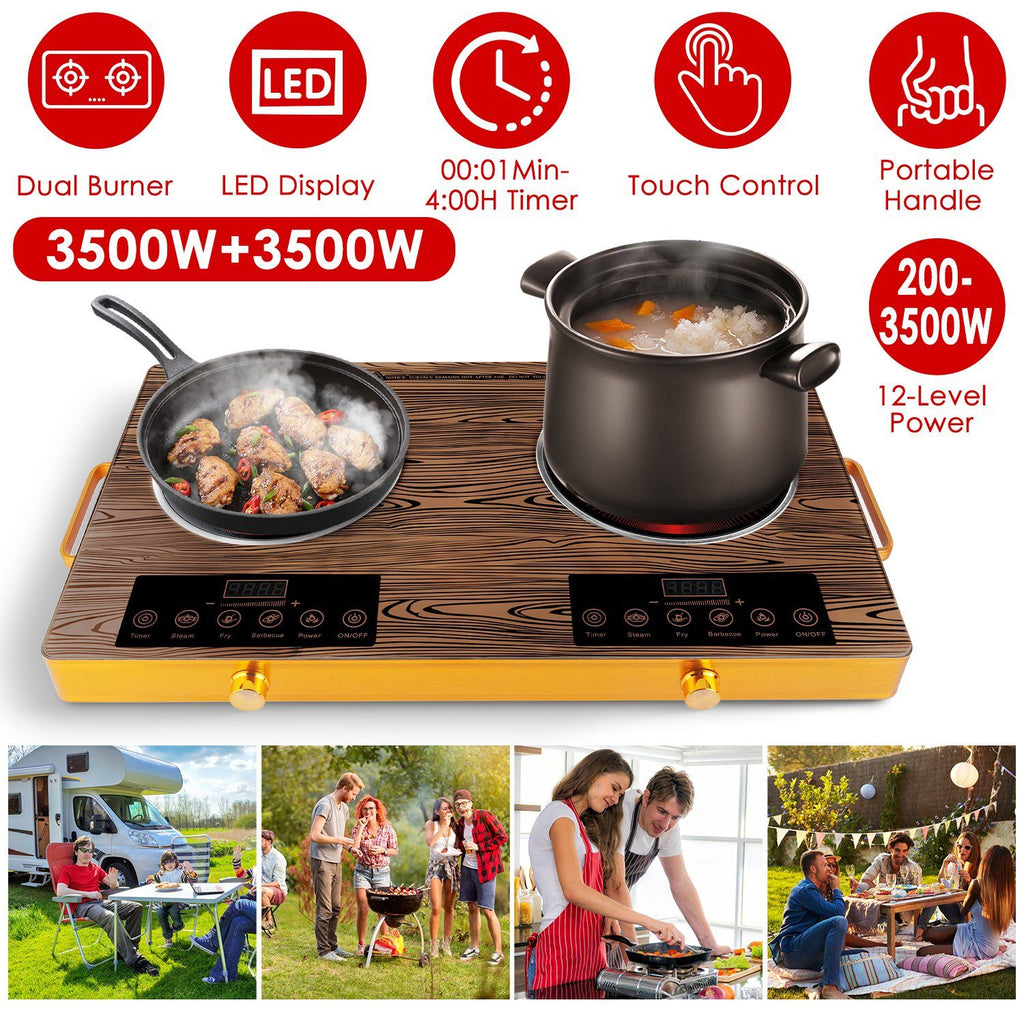 7000W Electric Double Ceramic Stove/ 3500W Electric Single Ceramic Stove Options 3 Colors Available