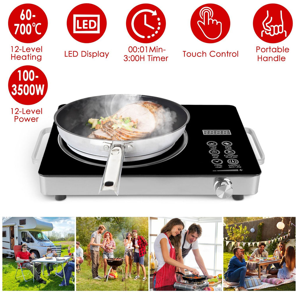 7000W Electric Double Ceramic Stove/ 3500W Electric Single Ceramic Stove Options 3 Colors Available