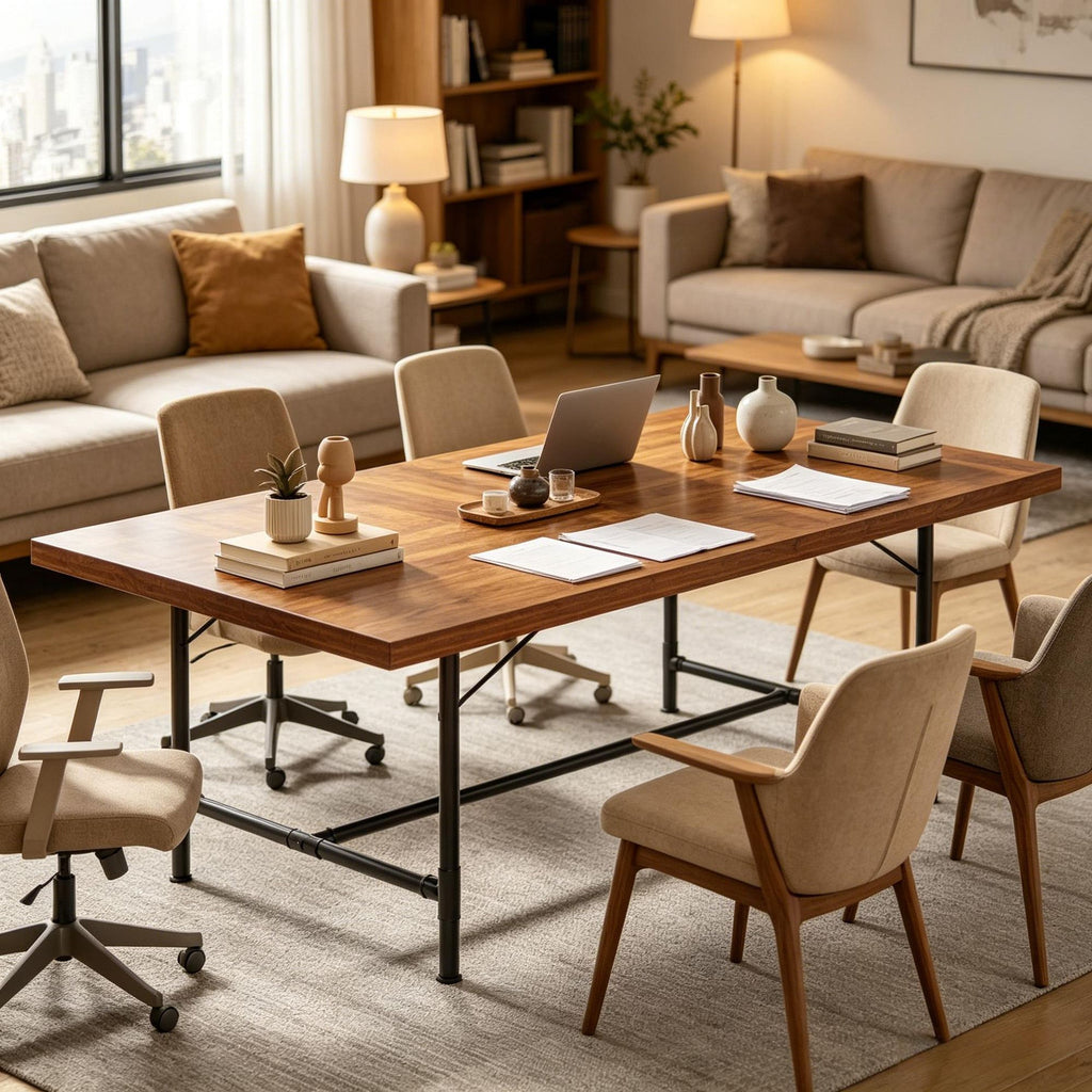 70.8" Rectangle Conference Table 6FT Boardroom Desk for Training Office Furniture