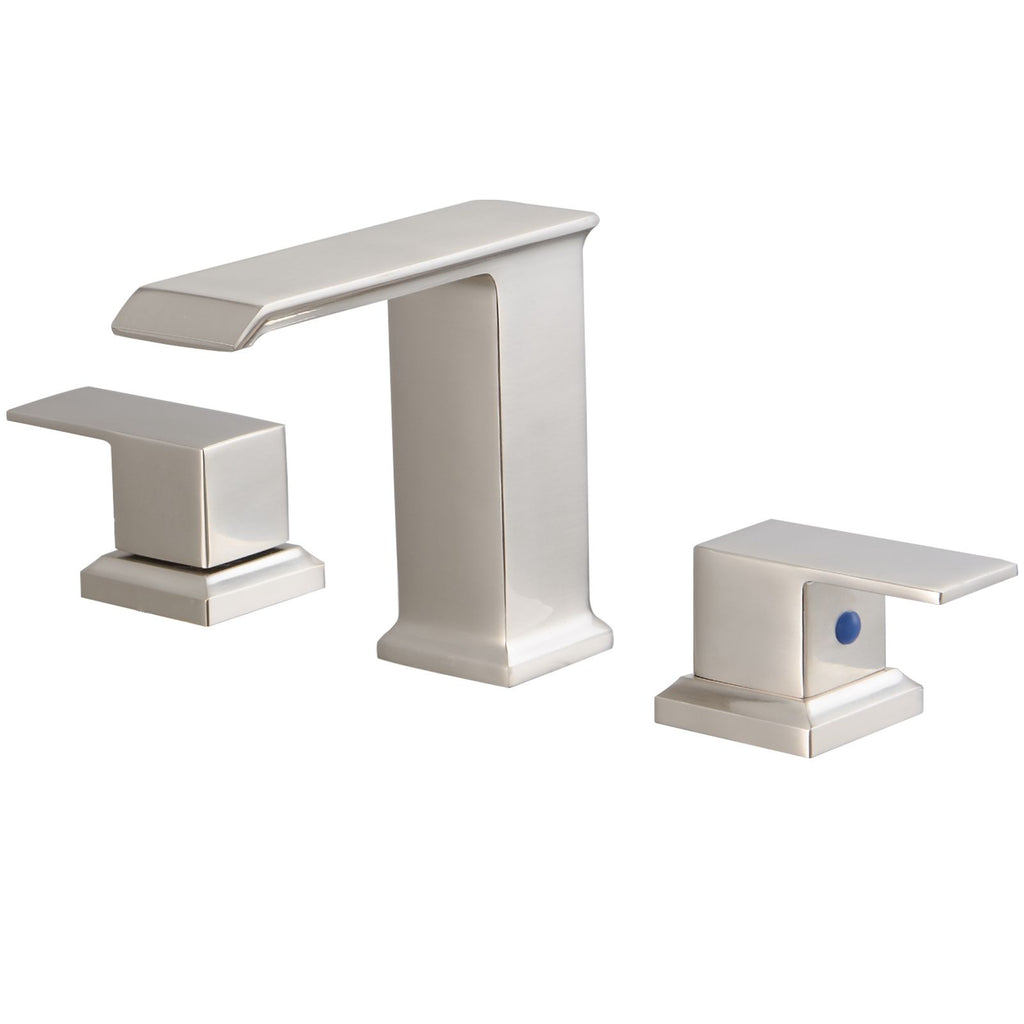 8 in. Waterfall Widespread 2-Handle Bathroom Faucet With Pop-up Drain Assembly
