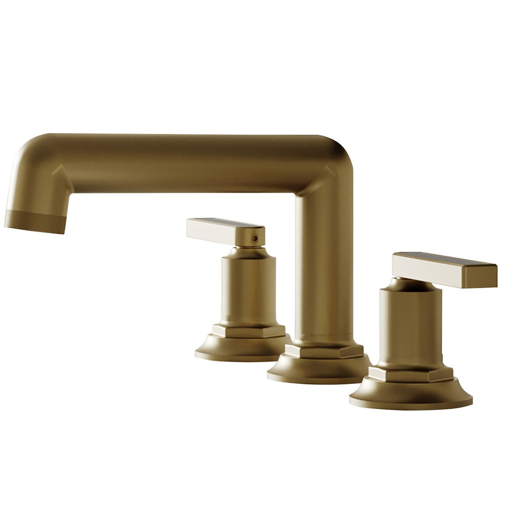 8 in. Widespread Double Handle Bathroom Faucet 3 Holes Vanity Sink Water-Saving With Metal Drain In Brushed Nickel