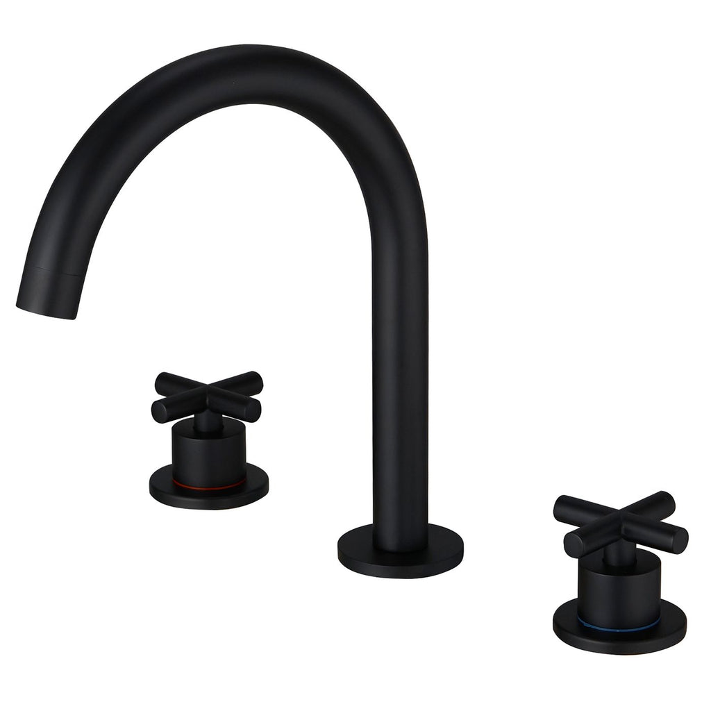 8 in. Widespread Double Handle High Arc Spout Bathroom Faucet in Brushed Nickel
