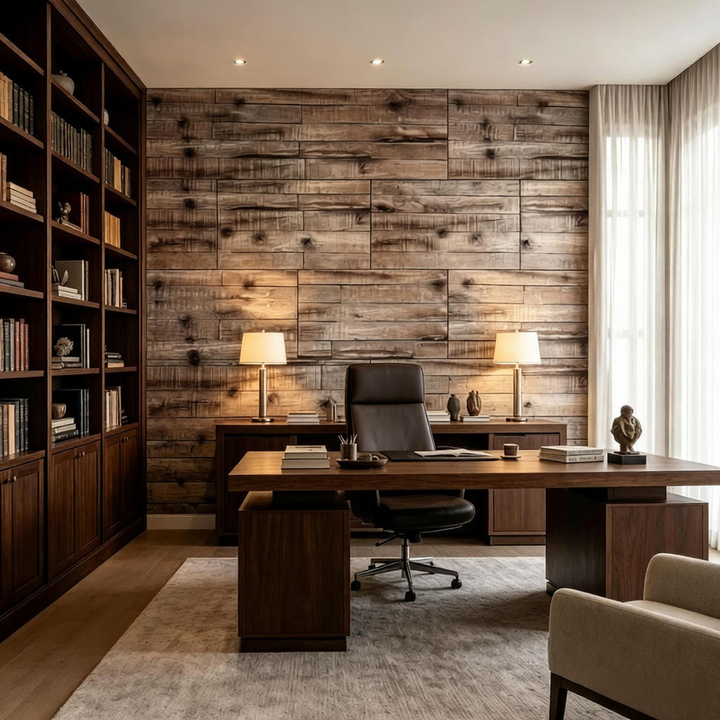 8-Pack Lightweight Polyurethane 3D Faux Wood Wall Panels Gray Wood Grain for Interior And Exterior Accent Walls