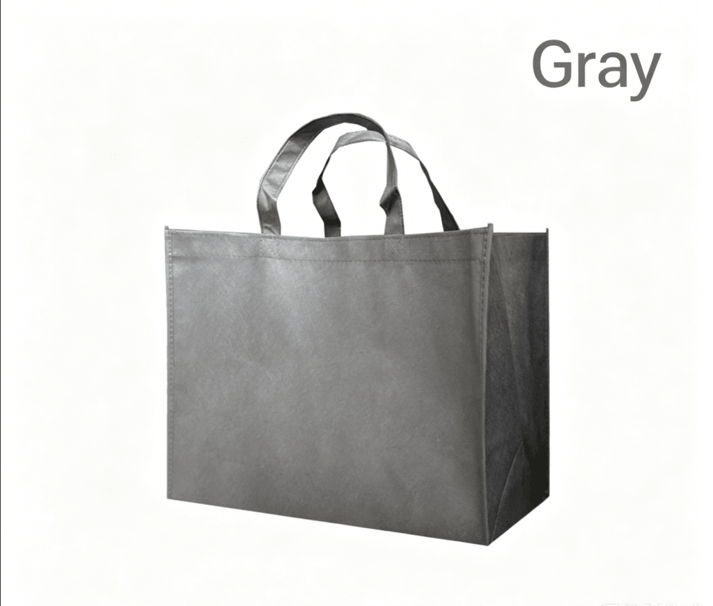 8 Pack Reusable Non-Woven Grocery Tote Bags, Large Waterproof Eco Friendly Shopping Bags with Reinforced Handles, Blank Customizable Gift Storage Totes for Supermarket