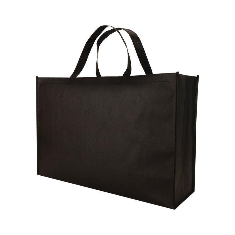8 Pack Reusable Non-Woven Grocery Tote Bags, Large Waterproof Eco Friendly Shopping Bags with Reinforced Handles, Blank Customizable Gift Storage Totes for Supermarket