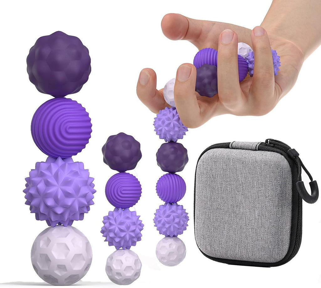 8 Pack Silicone Fidget Magnet Balls, Fidget Toys for Adult, Stress Balls Desk Fidgets for Office Stress Relief, Sensory Toys for Autism ADHD Anxiety, Stocking Stuffers Gadget