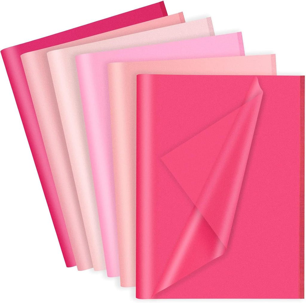 90 Sheets Pink Tissue Paper Bulk,Gift Bags Wrapping Paper for DIY Valentine's Day Mothers Day Birthday Supplies, 11.8" X 13.8"