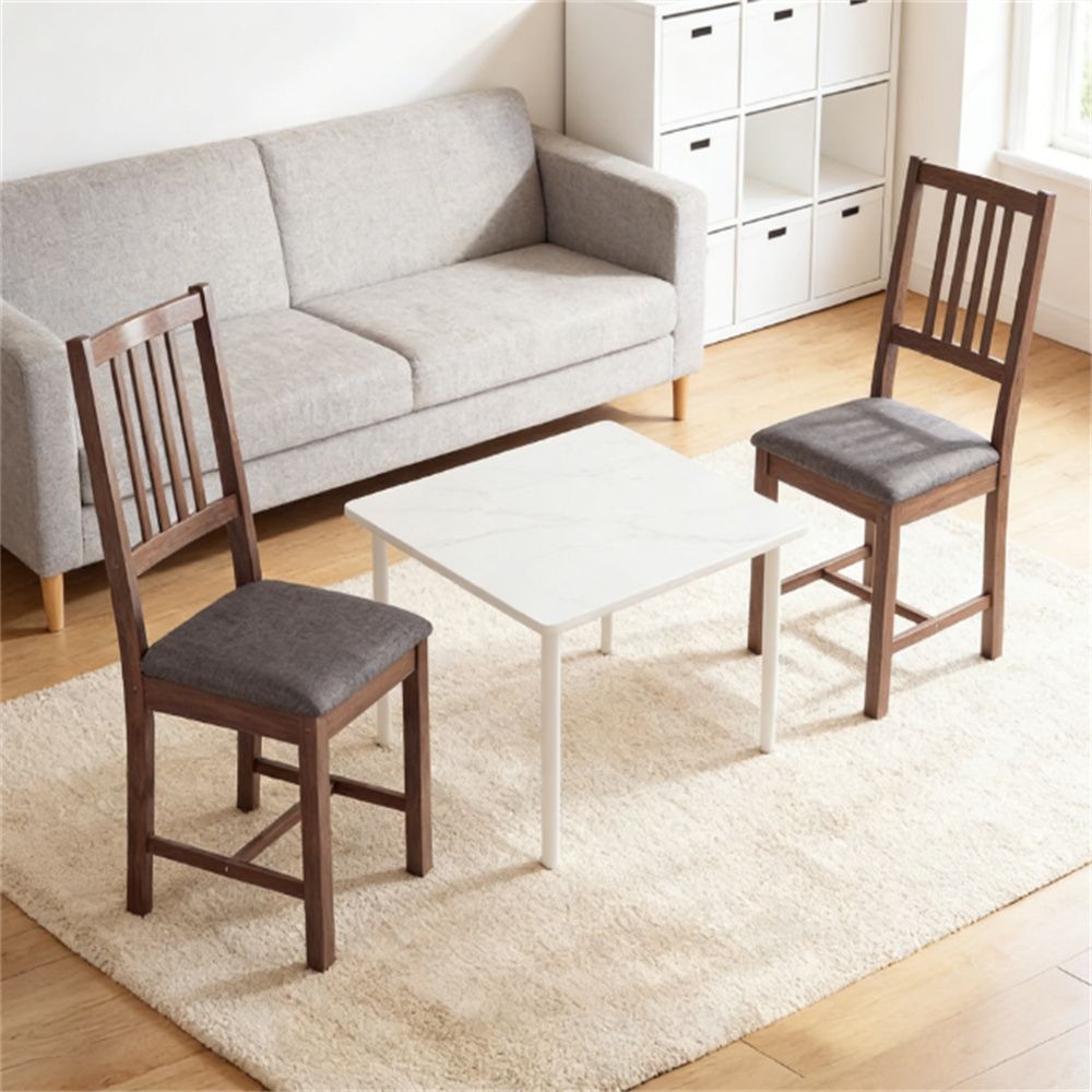 A set of 2 dining chairs, kitchen chairs, living room dining chairs, gray
