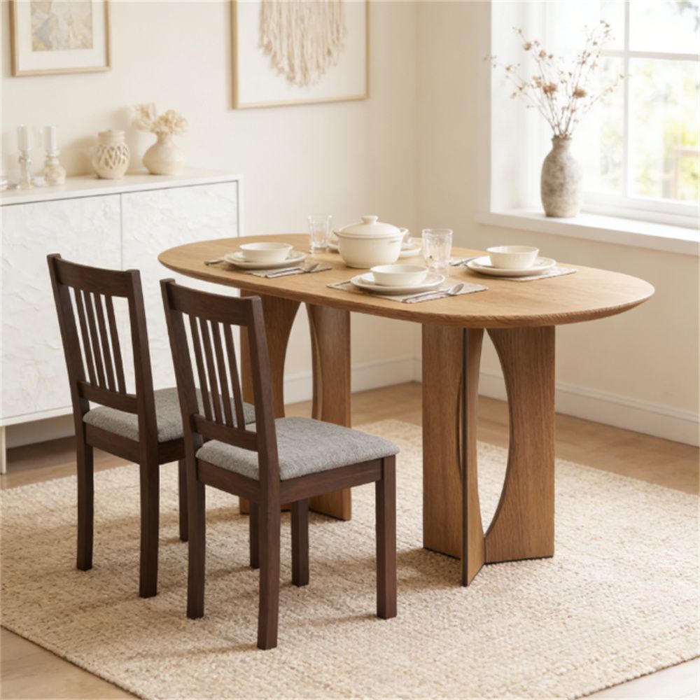 A set of 2, gray dining chairs, kitchen chairs, living room chairs