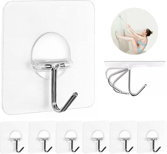 Adhesive Wall Hooks for Hanging Heavy Duty Towel Coat Hooks