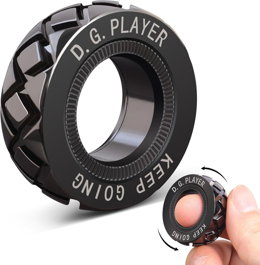 Adjustable Magnetic Fidget Spinner Ring - Premium Stainless Steel Stress Relief Toy for Adults & Teens, ADHD Anxiety Relief, Perfect for Office Work Study Travel, Unique Gift & Stocking Stuffer