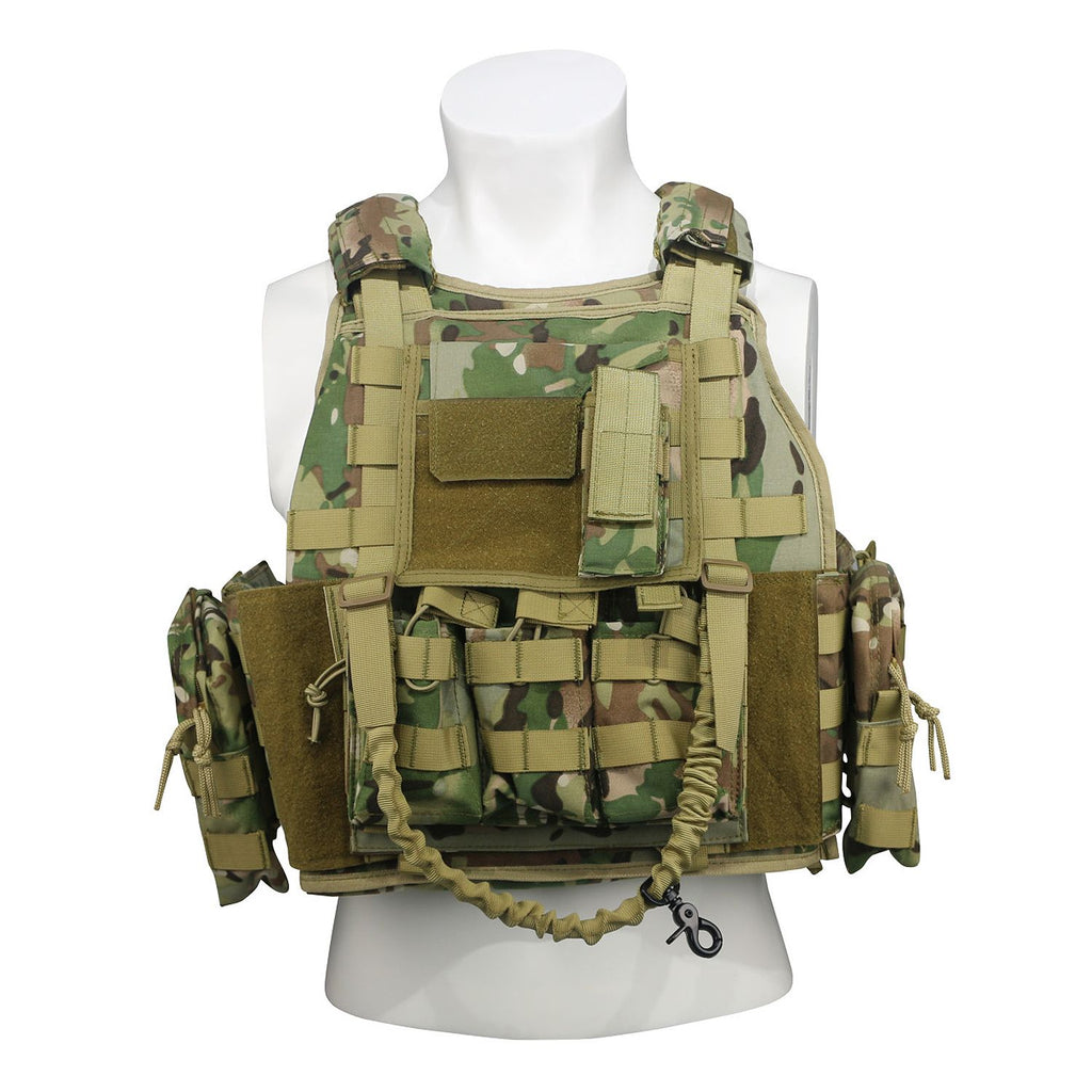 Adjustable Tactical Weighted Vest with Weight Pockets, Training Workout Vest with Modular Webbing, Padded Shoulders and Multiple Storage Pouches for Fitness and Outdoor Activities