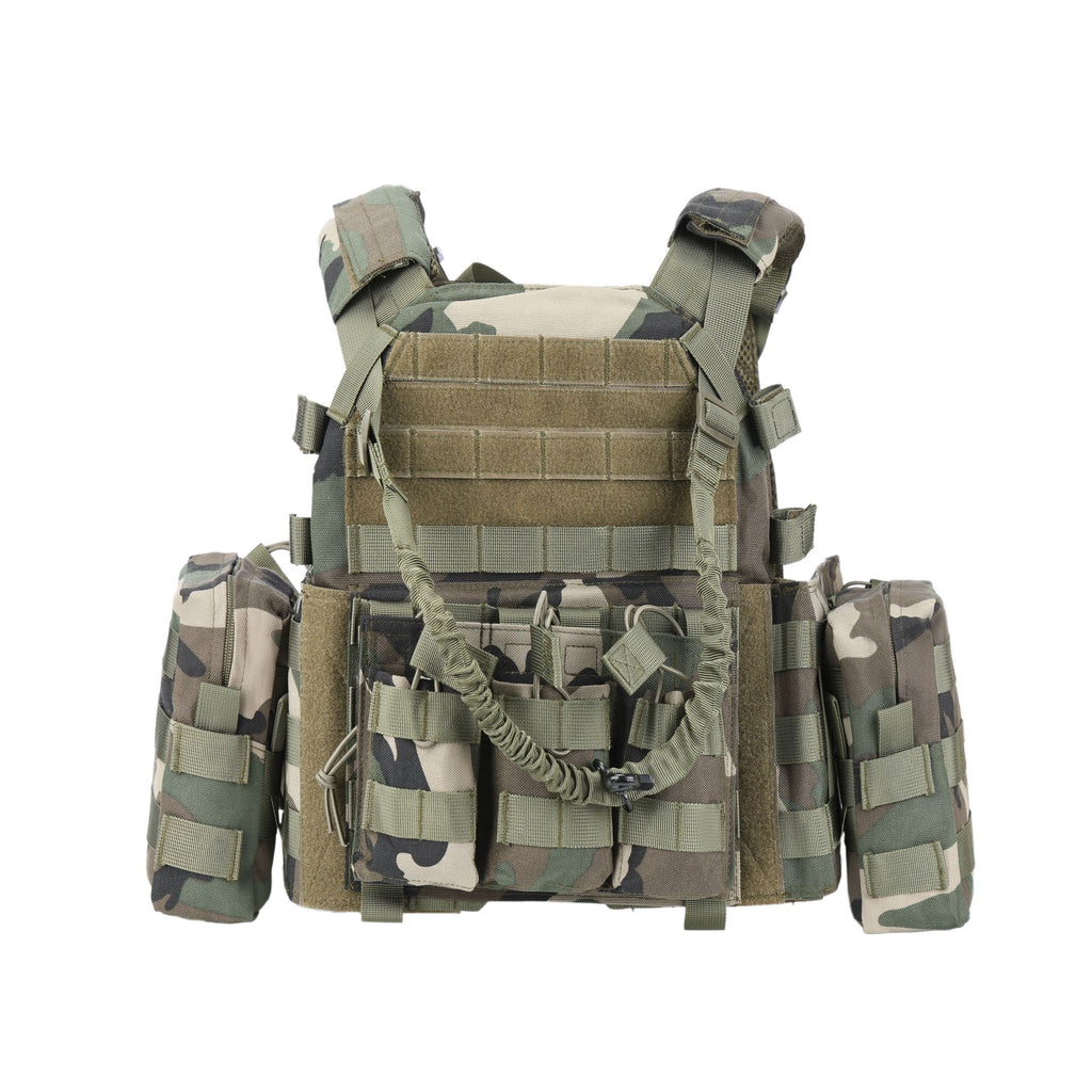 Adjustable Tactical Weighted Vest with Weight Pockets, Training Workout Vest with Modular Webbing, Padded Shoulders and Multiple Storage Pouches for Fitness and Outdoor Activities