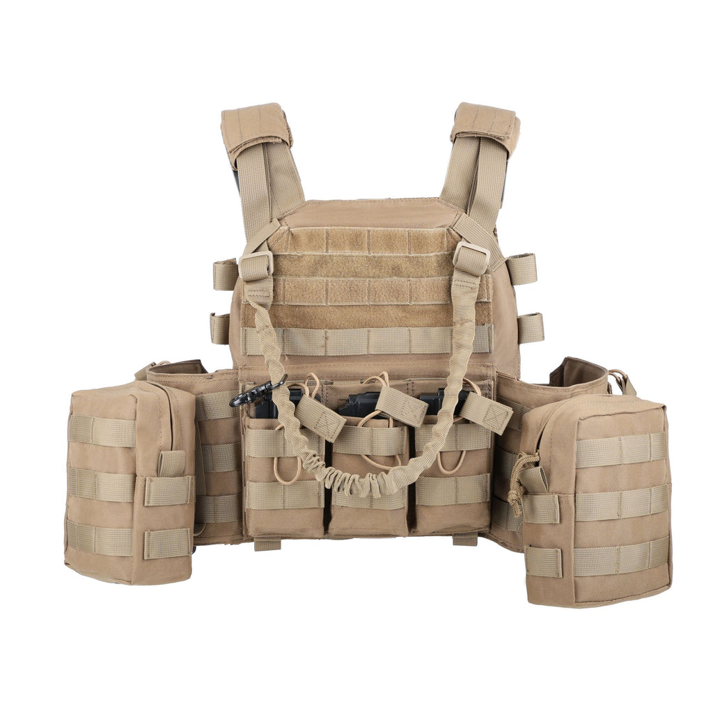 Adjustable Tactical Weighted Vest with Weight Pockets, Training Workout Vest with Modular Webbing, Padded Shoulders and Multiple Storage Pouches for Fitness and Outdoor Activities