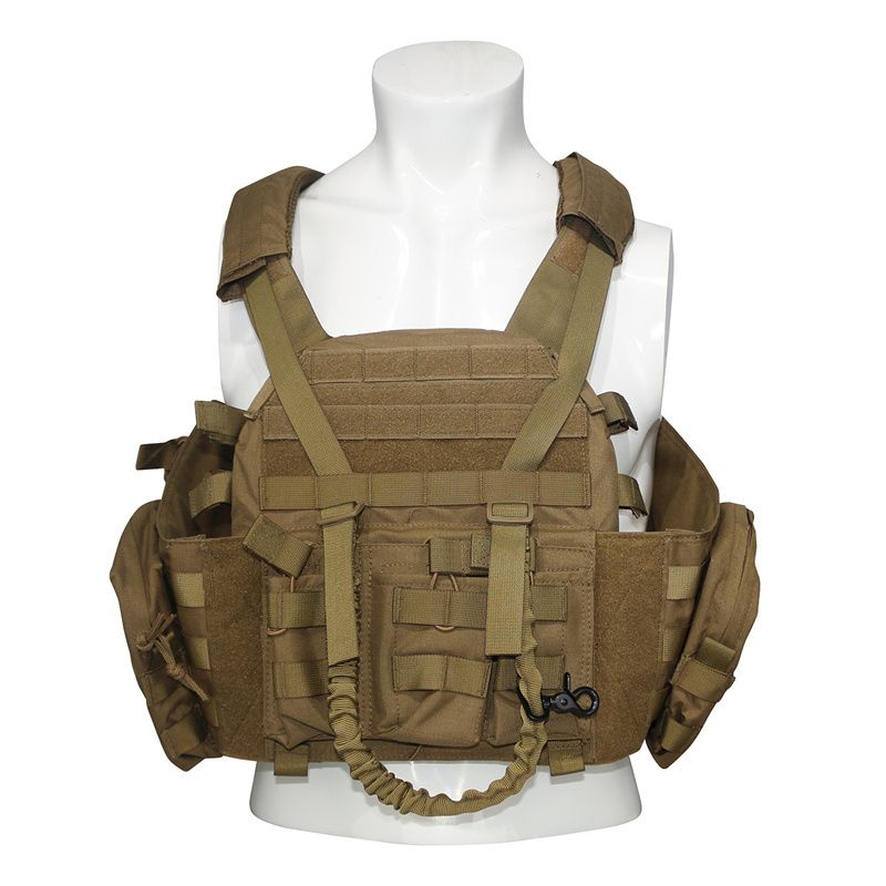 Adjustable Weighted Training Vest with Weight Pockets, Modular Workout Vest with Detachable Pouches and Breathable Padding for Fitness, Outdoor Training, Airsoft and Paintball, Black