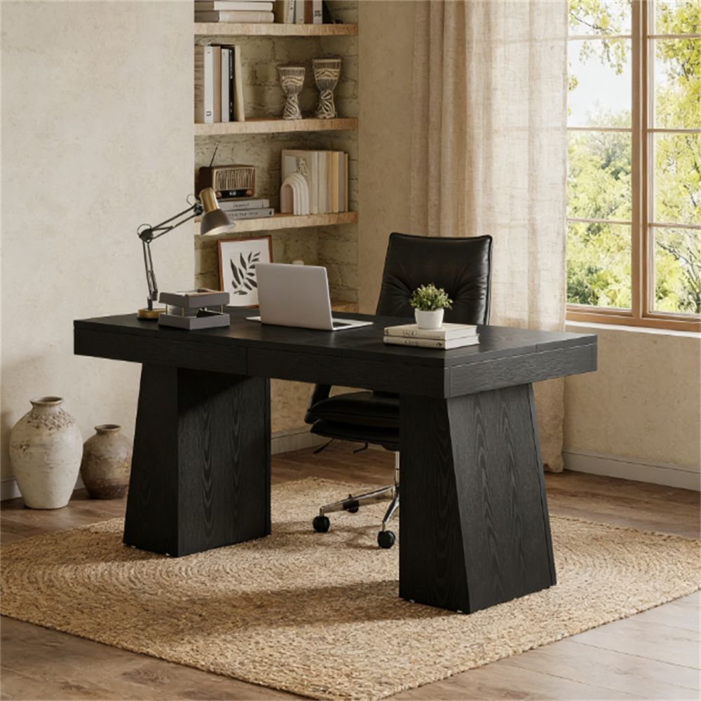 Administrative desk, modern computer desk, study desk, wooden