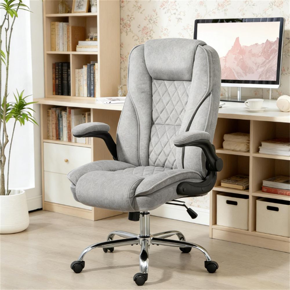 Administrative office chair, rotating office chair, computer chair, study chair, gray