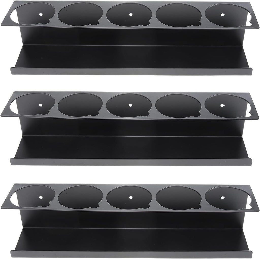 Aerosol Spray Can Holder Rack Organizer, 5 Can Spray Bottle Holder Heavy-Duty Steel Wall Mounted for Garage and Workspace, Pack of 3