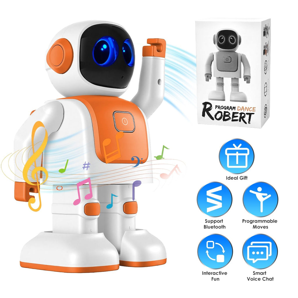 AI Dancing Robot Toy Smart Interactive Learning & Entertainment Robot for Kids with Wireless Music Programmable Moves Voice Assistant