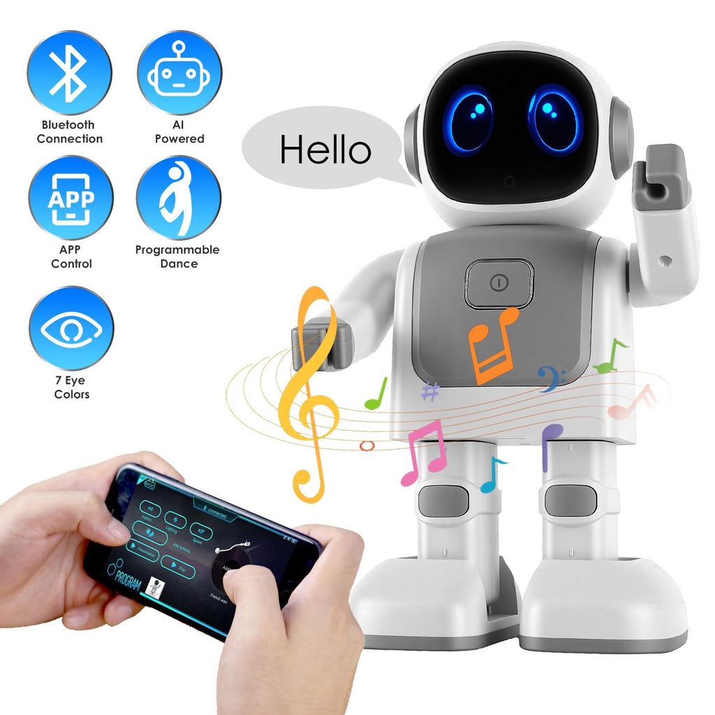 AI Dancing Robot Toy Smart Interactive Learning & Entertainment Robot for Kids with Wireless Music Programmable Moves Voice Assistant