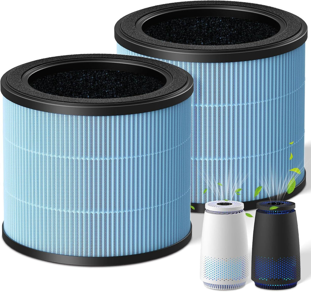 Air Purifiers, 4-in-1 Filtration for Pets Dander Dust Pollen Smoke Odors, 2-Pack