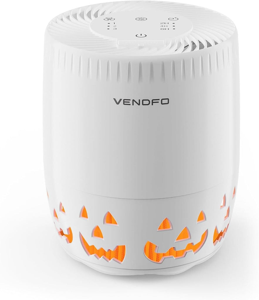 Air Purifiers for Home Bedroom up to 1076ft², True HEPA Air Filters Dust Pets Smoke Hair, 3 Fan Speeds Quiet, Timer Settings, Rechargeable Air Cleaner Office, Bedroom, Pets, Car