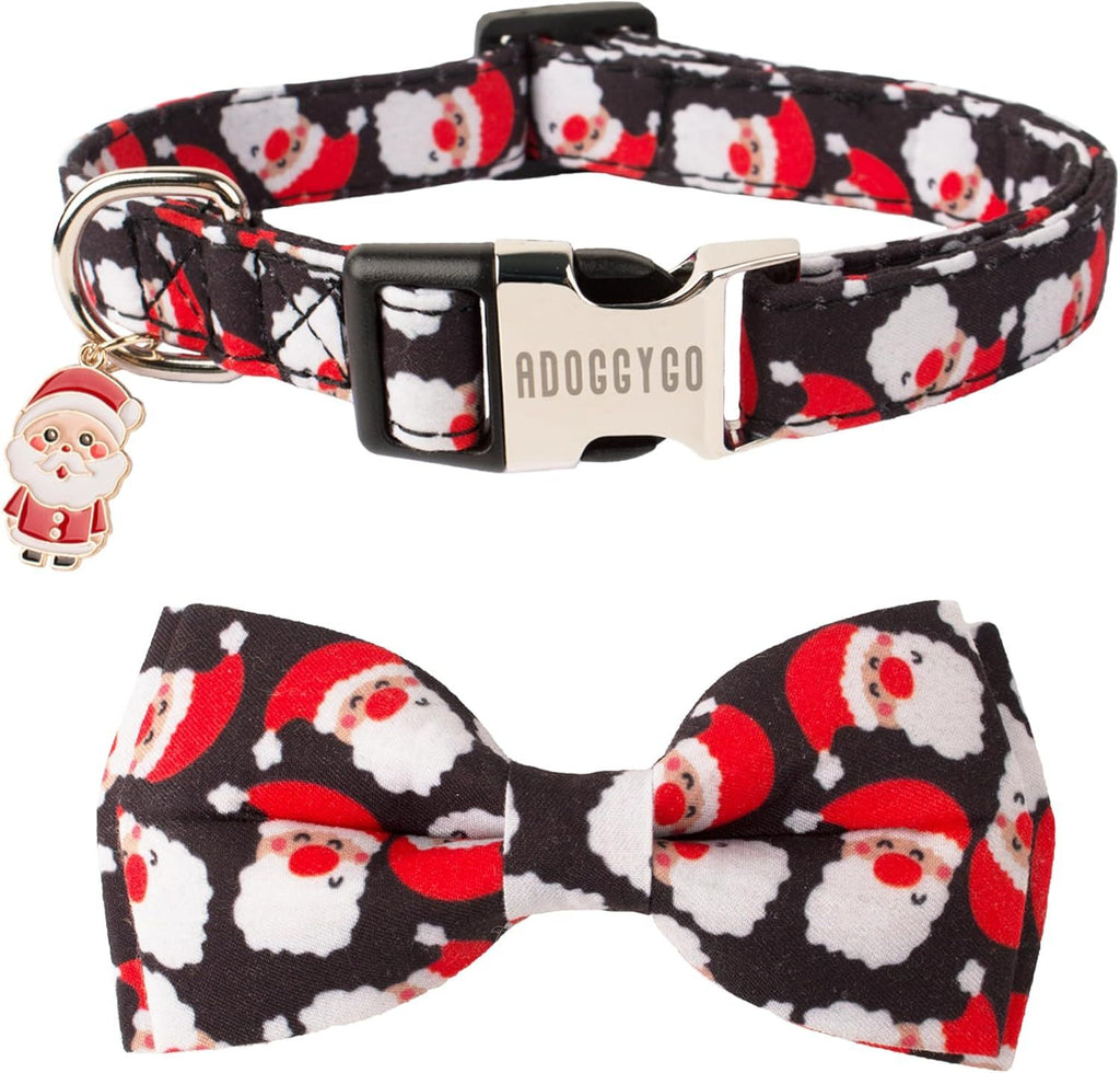 American Flag Dog Collar with Detachable Bowtie, Adjustable 4th of July Patriotic Collars for Small Medium Large Dogs Pets (Small)