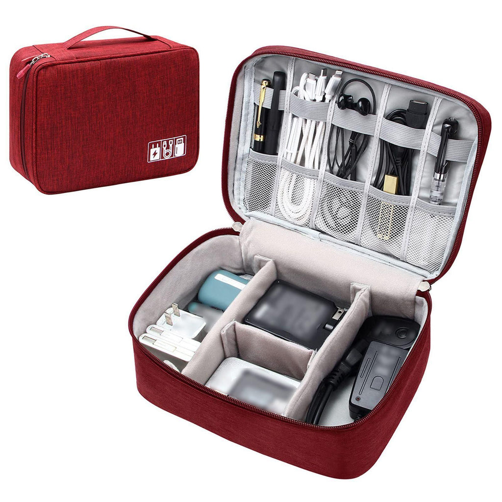 Anti splash digital storage bag, layered compartments, perfect for organizing chargers/headphones/data cables