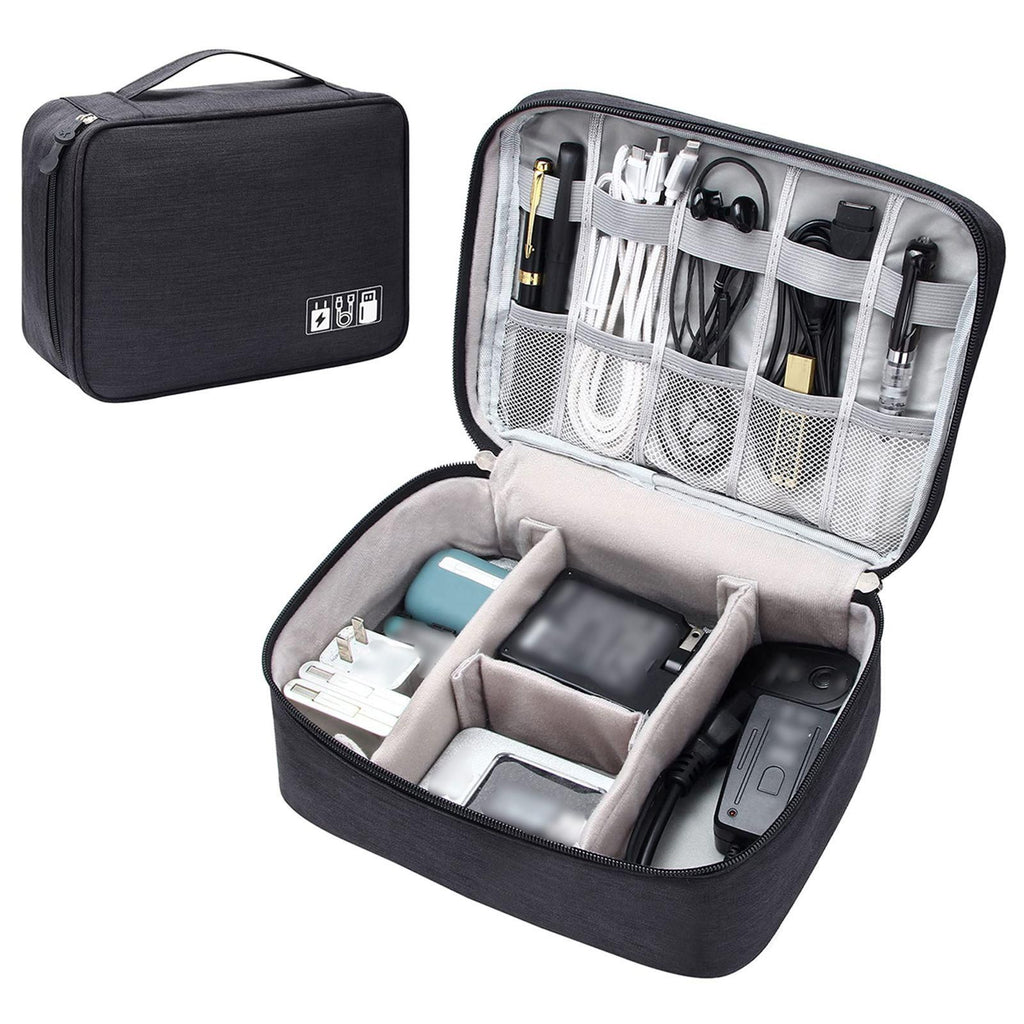 Anti splash digital storage bag, layered compartments, perfect for organizing chargers/headphones/data cables