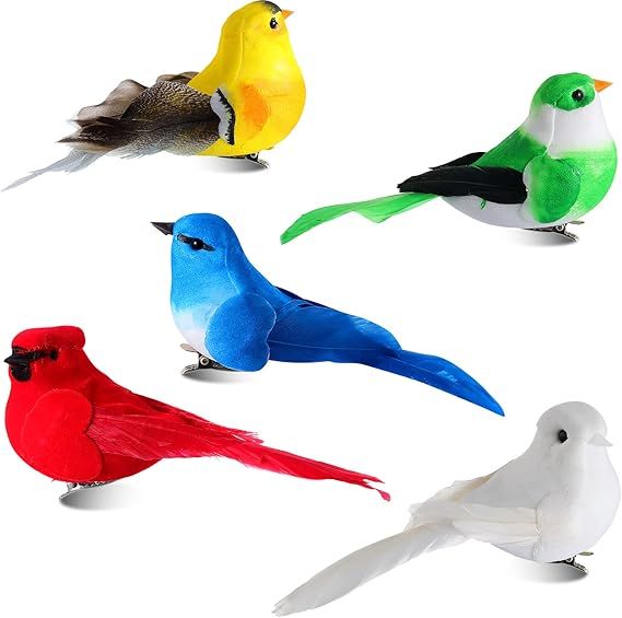 Artificial Birds Decorative Figures for Christmas