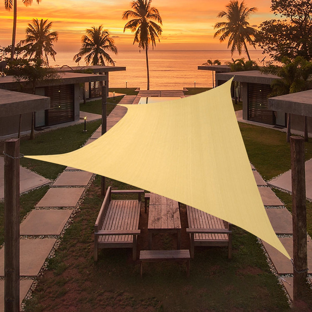 Artpuch Custom Size Sand Sun Shade Sail Triangle Canopy 185 GSM Durable Fabric UV Block Awning for Outdoor Patio Garden Backyard (Customized Available)