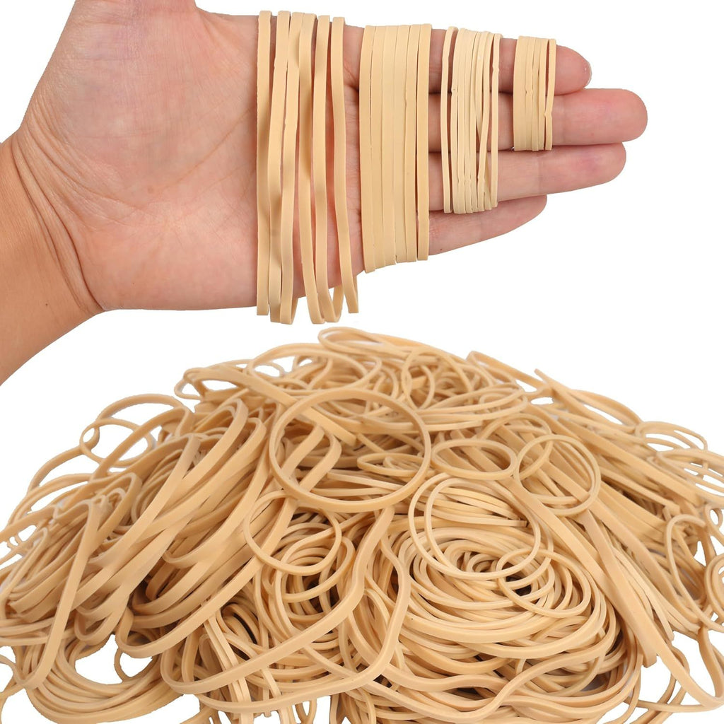 Assorted Sizes Beige Elastic Bands for Office supplies 0.5lbs size10,size#16,size 33,Size(4-4/5" x 1/8")