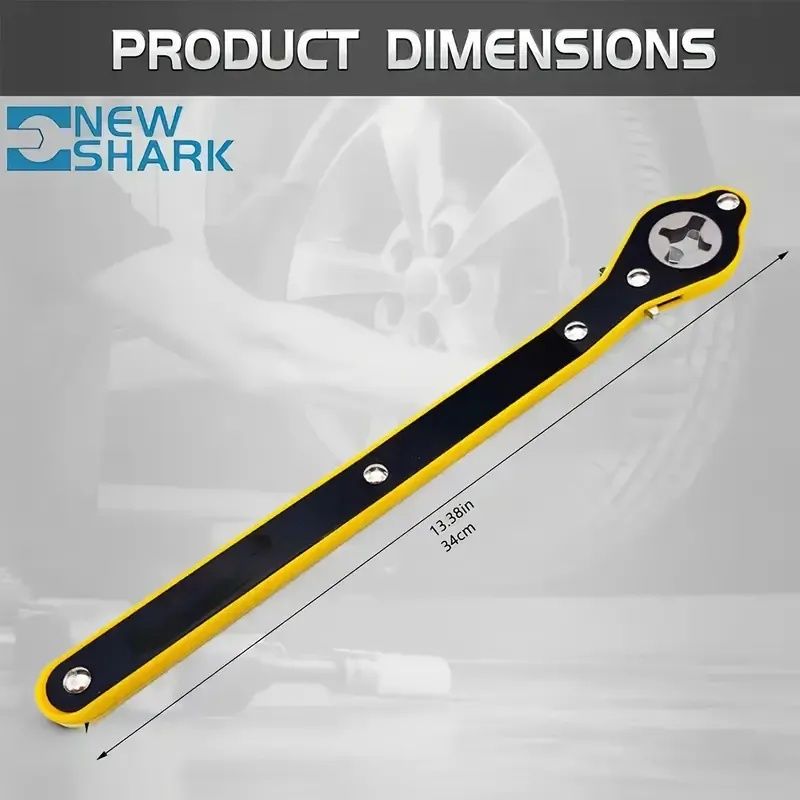 Automatic labor-saving ratchet wrench, 360 ° front and rear knob design ratchet wrench manual tool