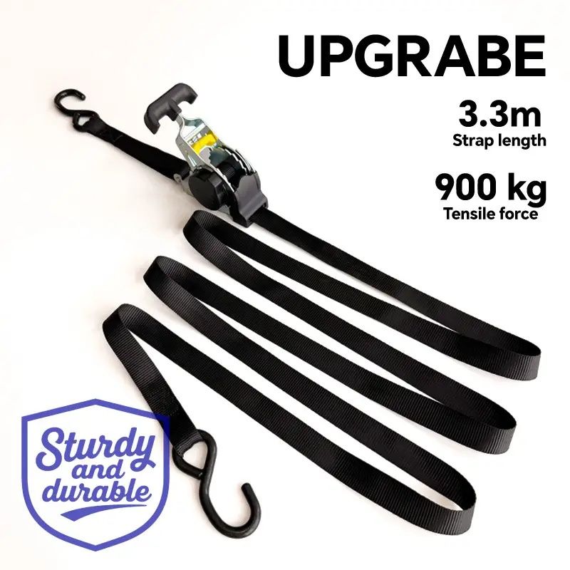 Automatic telescopic tensioner. Automatically fasten the cargo binding ratchet