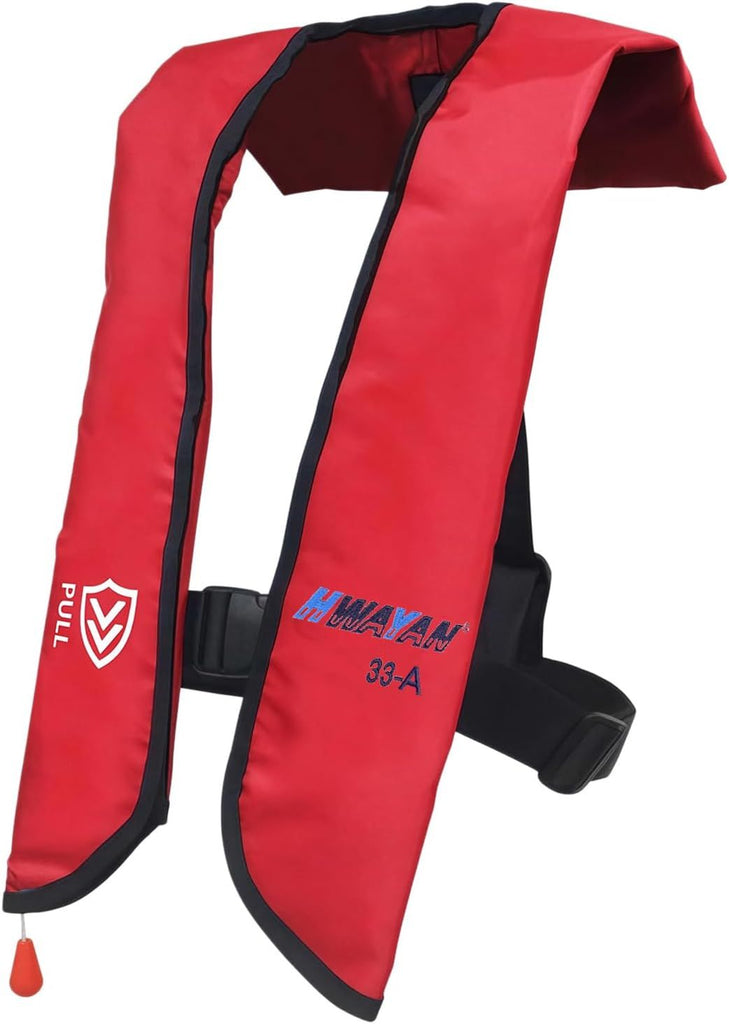 Automatic/Manual Inflatable Life Jacket| Inflatable PFD Kayak Vest Adult| Life Vest for Adults| Outdoor Water Sports| Supports up to 330 lbs|33g of Carbon Dioxide Cylinder