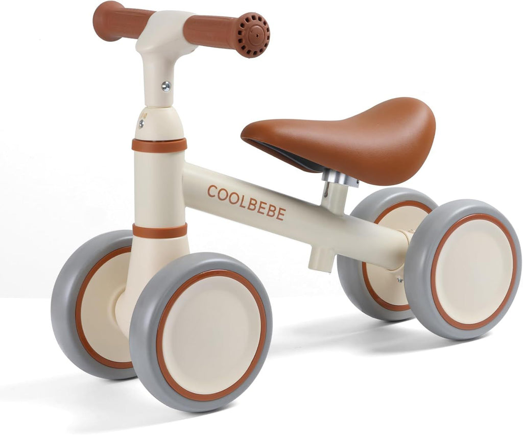 Baby Balance Bike for 1 Year Old Boys Girls Gift, 2 Year Old Toddler Balance Bike with 4 Silent Wheels, One Year Old Birthday Gift Children for 12M-36M Pre-School