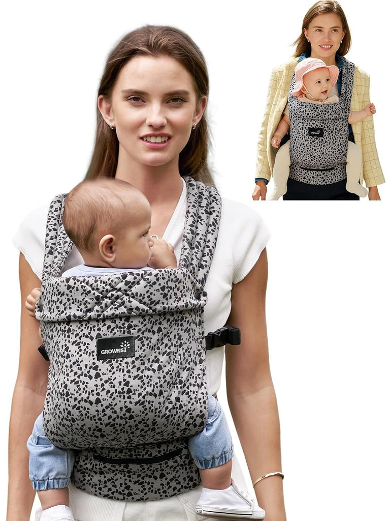 Baby Carrier Newborn to Toddler, Lightweight Ergonomic 7-44 lbs Newborn Carrier with Head Support, Easy to Wear Hands Free Infant Carrier for 0-36 Months